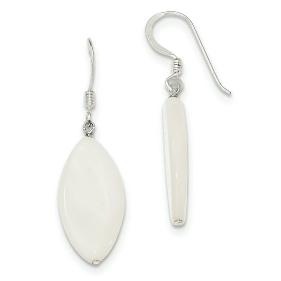 Primal Silver Sterling Silver White Mother of Pearl Earrings
