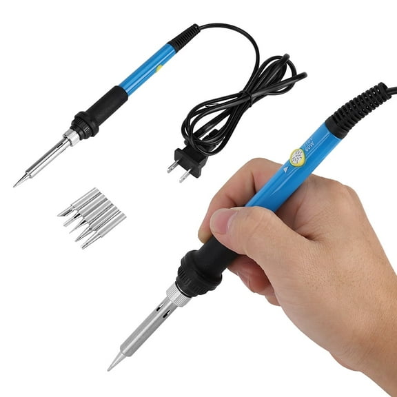 60W 110V US Plug Electric Soldering Iron Adjustable Temperature Welding Hand Tool Insulated Handle