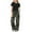 Black&camouflage, variant on Girls 2 Piece Outfits Short Sleeve Ruched Drawstring Crewneck Tops and Wide Leg Pants with Pockets Clothing Sets