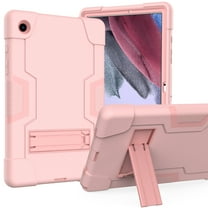 Dteck Case for Samsung Galaxy Tab A8 10.5 2022 tablet SM-X200/X205, Heavy Duty Hybrid Rugged 3 Layer Full Body Protection Case with Built-in Kickstand,Rosegold