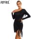 thumbnail image 2 of Traje de baile latino para mujer, vestido con flecos brillantes y diamantes de imitación, vestido de fiesta de baile de salón de Tango Rumba Cha de manga larga, 2 of 5