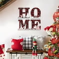 thumbnail image 4 of Yhmxh Buffalo Check Plaid Christmas Wreaths for Front Door, 4pcs Rustic Burlap Wooden Christmas Decor Hanging Home Signs Winter Wreaths for Door Wall Window Holiday Xmas Home Decorations, 4 of 6