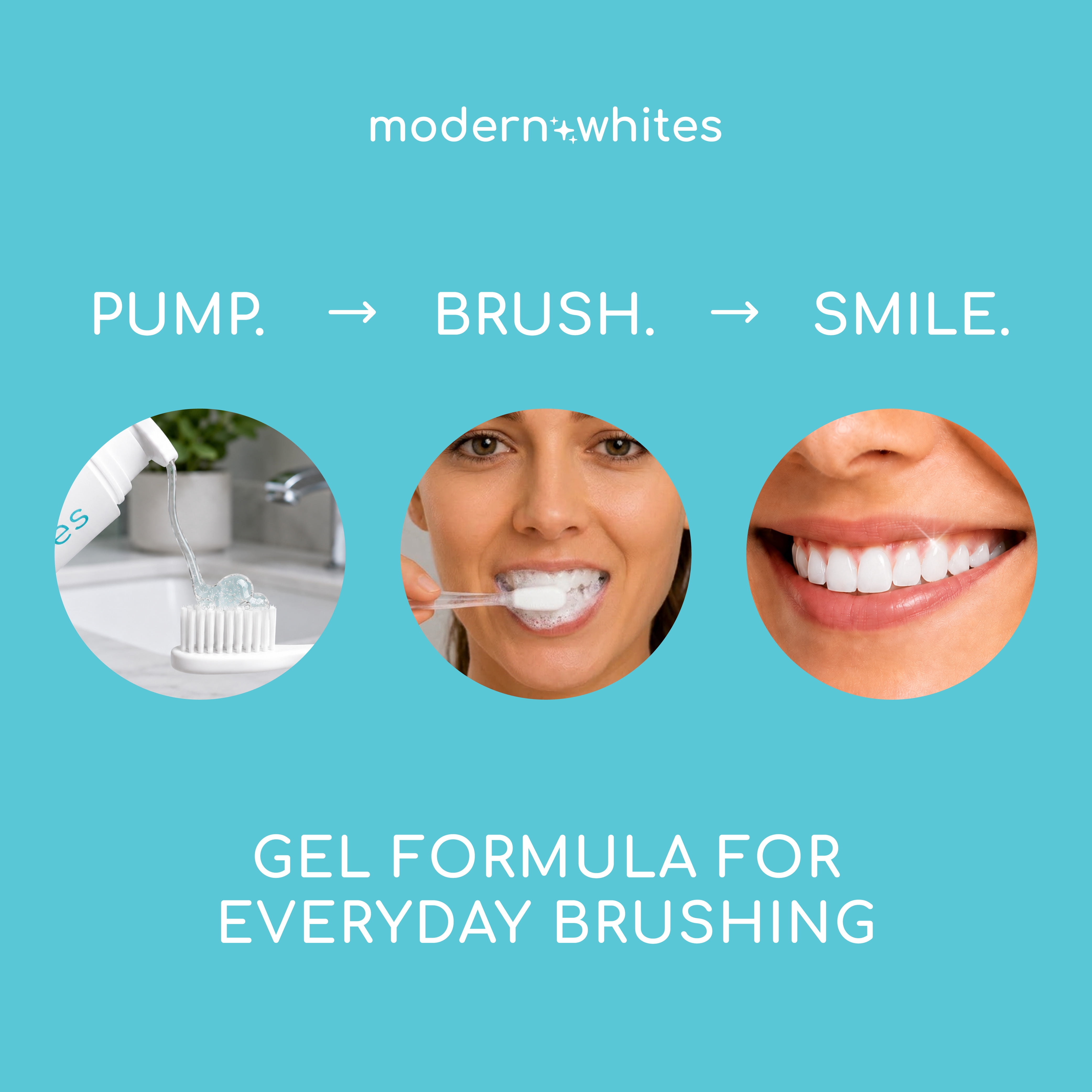 Modern Whites Whitening Toothpaste Gel, Icy Mint, Xylitol Enriched, Fluoride-Free, 50 ml