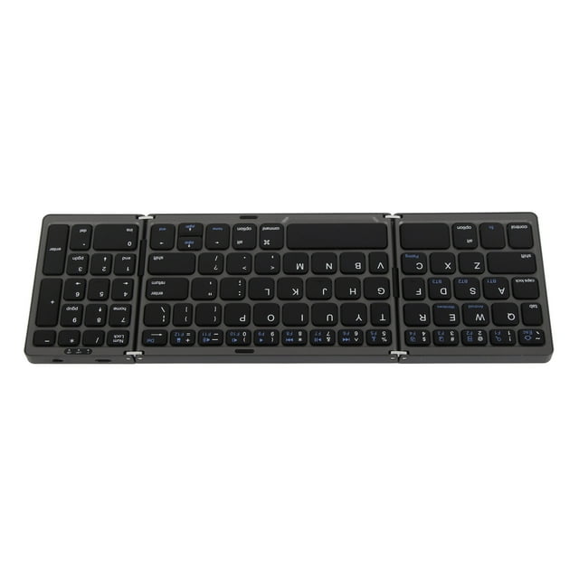 Foldable Keyboard Wireless Folding Keyboard Multiple Device Connection Foldable Keyboard Triple Fold Wireless Keyboard for Laptop Tablet Phone