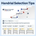 thumbnail image 3 of SPECSTAR 2-Pack Galvanized Steel Hand Rails for Outdoor Steps – 67.6" Curved Ends and Safety Balusters Exterior Railing Kit for Porch, Deck, or Indoor Stairs (6-Step, Black), 3 of 8