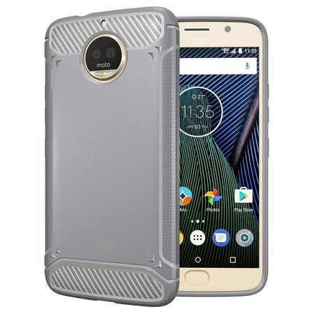 For Moto G5S Plus Case, Tudia Ultra Slim Carbon Fiber Design Lightweight [TAMM] Cover for Motorola Moto G5S Plus (Gray)
