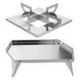 thumbnail image 1 of OUNONA Support de Gril Barbecue Portable en Acier Inoxydable pour Cuisson Extérieure avec Conception Stable et Commodité Pliable, Argent, 1 of 8