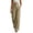 Green, variant on TFEOQRY Womens Pleated High Waist Suit Pants with Pockets Solid Color Draped Business Casual Straight Wide Leg Pants