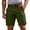 Army Green #054, variant on Mens Cargo Shorts Elastic Waist Stretch Work Shorts Relaxed Fit Hiking Chino Short Multi Pockets, M