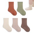 thumbnail image 1 of Calcetines tobilleros Laklulu Baby Grip, 5 pares, algodón orgánico, para recién nacidos, bebés y niños pequeños, calcetines tobilleros para niños y niñas, 1 of 6