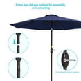 thumbnail image 2 of CHYVARY 9ft Patio Umbrella Round Market Outside Table Umbrella for Deck, Poolside and Patio, Navy Blue, 2 of 8