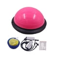 thumbnail image 4 of Pelota De Equilibrio De Media Base Antideslizante Para Entrenamiento De Equilibrio En Casa, Gimnasio, Fuerza Central, Color Rosa Y Rojo, 4 of 8