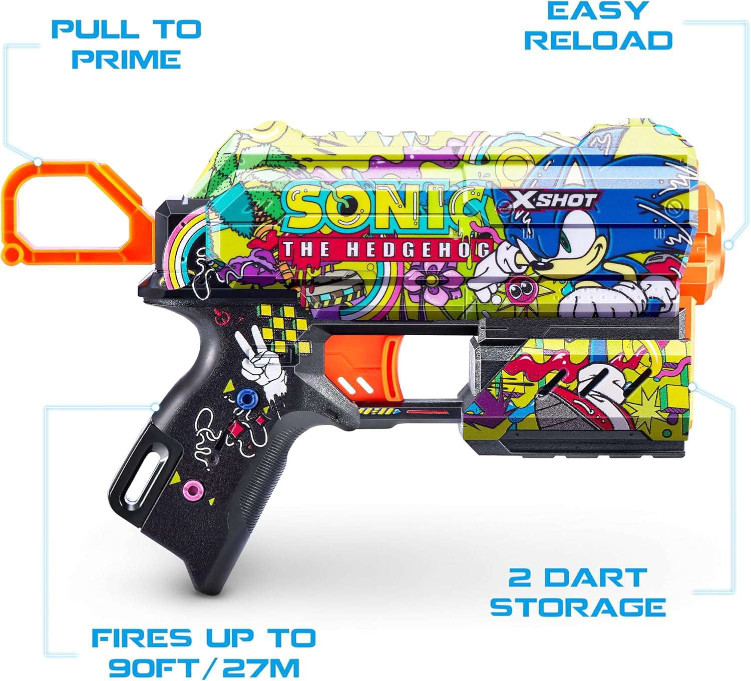 Sonic The Hedgehog Flux Hyper Spike Blaster 2-Pack (16 Darts)