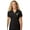 Black, variant on Womens Crashing Bowling Pins Moisture-Wicking Polo Shirt, 4XL Atomic Blue