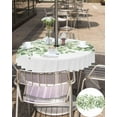 thumbnail image 5 of Outdoor Tablecloth with Umbrella Hole & Zipper, Sage Green Eucalyptus Leaves Round Tablecloth 60 Inch, Spring Summer Botanical Floral Patio Table Cover Waterproof Table Cloth for Picnic/Party, 5 of 6