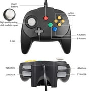 تحكم لوكسمو n64 ، لعبة تحكم سلكية صغيرة كلاسيكية n64 تحكم لوحة تحكم نظام ألعاب الفيديو المنزلي نينتندو 64