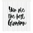 thumbnail image 3 of Ambesonne Grandma Shower Curtain, Black and White Words, 69"Wx84"L, Black White, 3 of 5