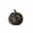 Black M, variant on Black Resin Pumpkin Figurine with Woven Texture & Golden Gothic Trim, Mini Spooky Tabletop Ornament, Compact Craft Decor for Coffee Table and Fall Halloween Indoor Furnishing Layout
