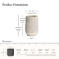 thumbnail image 2 of LuxenHome Wood‑Look Textured MgO Planter, 19" Tall Beige Decorative Garden Pot, Indoor & Outdoor, 2 of 7