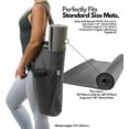 thumbnail image 4 of Yogiii Tote Sling Carrier Wlarge Side & Zipper Pocket Yoga Mat Bag, Polyester Gray, 31" Length, 4 of 6