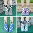 thumbnail image 6 of Womens Girls Funny Novelty Ankle Socks Cute Colorful Cartoon Animal Food Patterned Casual Quarter Socks Gift,5 Pairs, 6 of 7