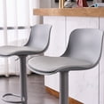 thumbnail image 5 of Kidol&Shellder Bar Stools Set of 2 Height Adjustable Swivel Gray PU Leather Kitchen Kitchen Counter Stools, 5 of 6