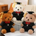 thumbnail image 3 of Graduation Bear Class of 2025, Stuffed Animal Plushie Pillow Doll, Graduation Gift Light Brown Graduation Plush Bear with Hat for Elementary High School College Graduation Party School, 3 of 7