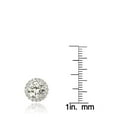 thumbnail image 2 of Sterling Silver Halo Stud Earrings made with Swarovski Zirconia (3 cttw), 2 of 2
