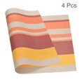thumbnail image 3 of Unique Bargains 450x300mm Tissé Napperons PVC Bande Orange 4 Pack, 3 of 5