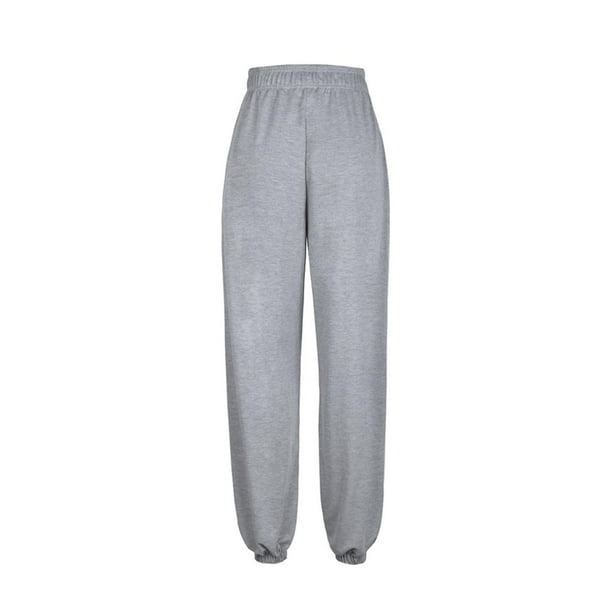 Mujer Pantalones holgados Pantalones deportivos casuales Joggers Pantalones Gris grueso S Hugo Pantalones holgados de mujer