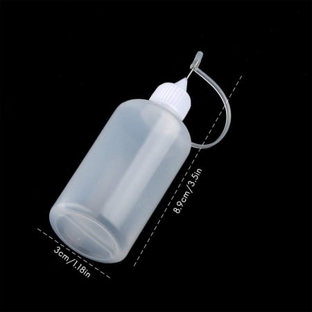 5-Pack 30ml Needle Tip Glue Bottles - Precision Metal Tip Applicators For Crafts, Quilling, & DIY