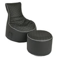 thumbnail image 4 of Gouchee Home Dotcom Modo Tap Pouf en simili cuir noir – Pouf rond en polystyrène, accessoire durable et léger pour salon, chambre à coucher ou bureau, fabriqué au Canada, 4 of 6