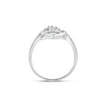 thumbnail image 3 of 14kt White Gold Womens Baguette Diamond Scattered Oval Ring 1/8 Cttw, 3 of 4