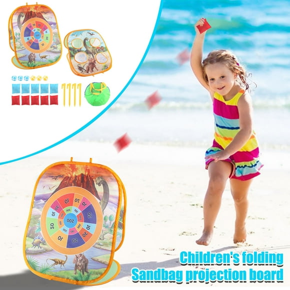 Tablero de juego plegable para niños con 8 bolsas coloridas fáciles de llevar al aire libre Wmkox8yii shdjk3806