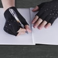 thumbnail image 5 of Evridwear Women Girls Fingerless Knitted Touchscreen Fall Winter Gloves Set (One Size, Black Purple Gray), 5 of 5