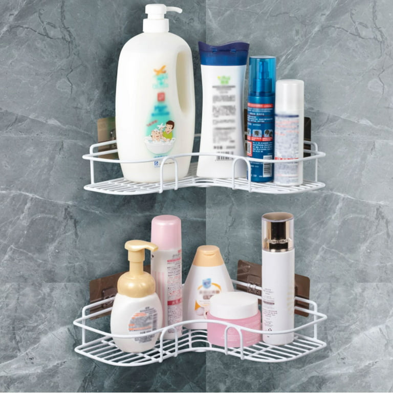 ASTOFLI Silver Shower Caddy 4 pack, Stainless Steel Adhesive Shower  Shelves, Large Capacity Bathroom Shower Organizer, Shower Shelf for Inside  Shower