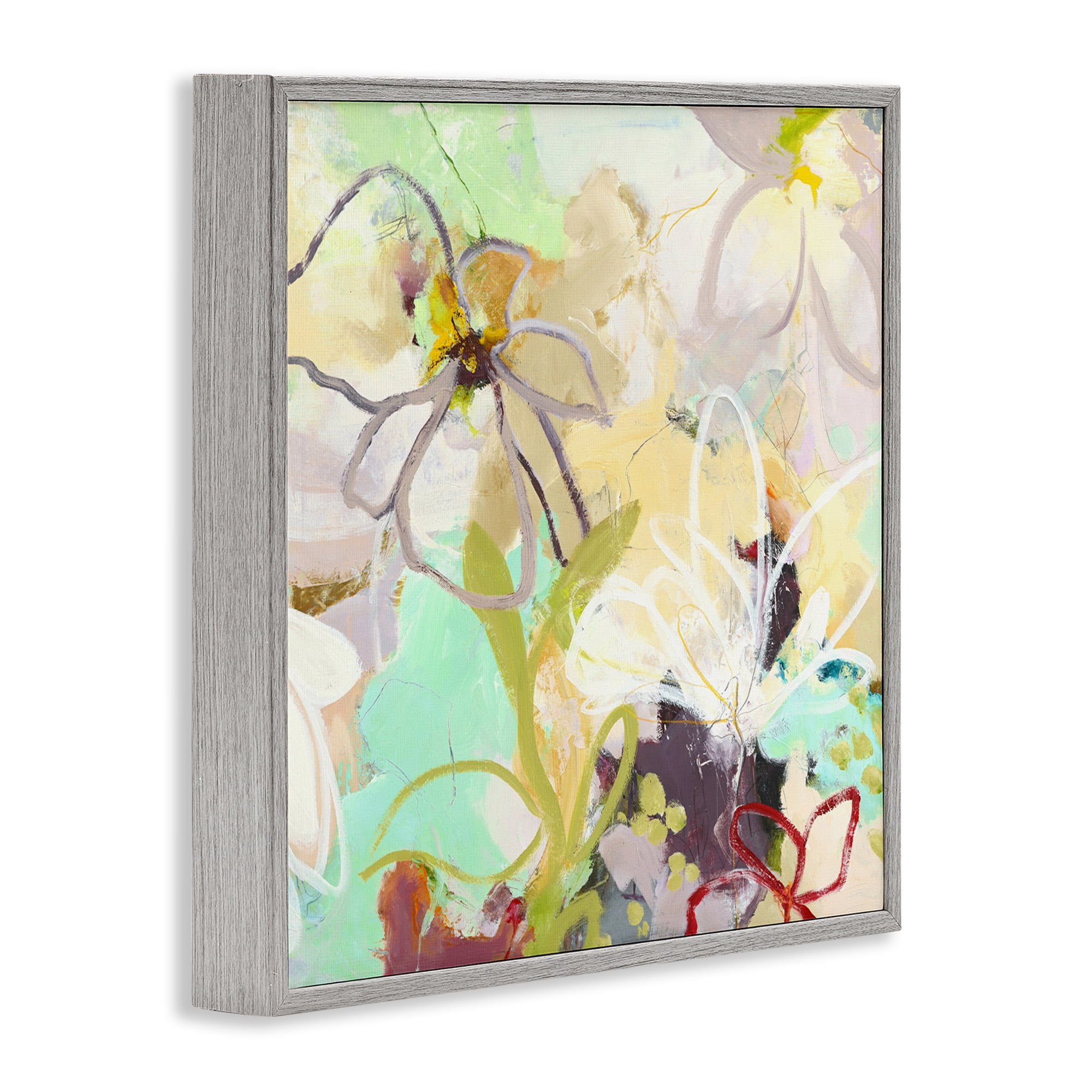Last Days Of Spring Abstract Gray Framed Giclee Art, design by Design Fabrikken