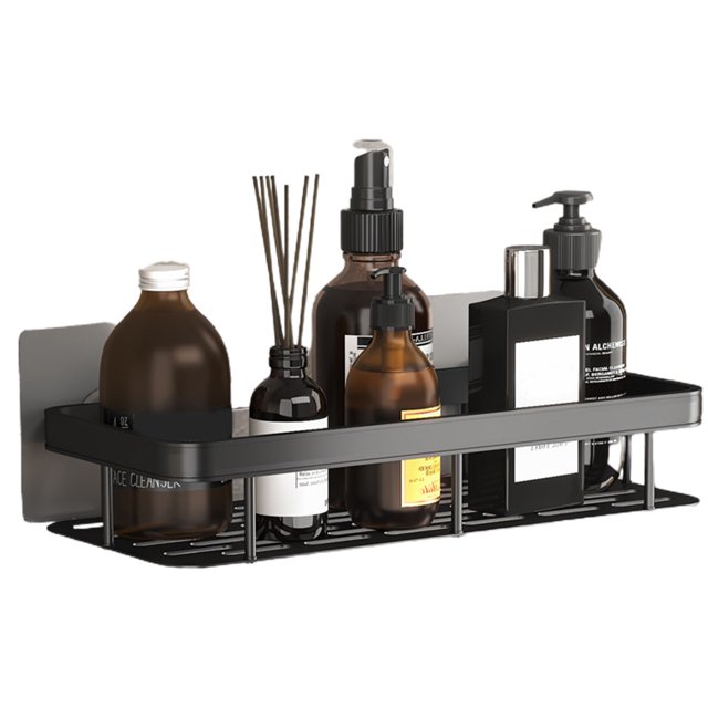 Estante de almacenamiento para baño, para colgar en la pared, sin perforaciones, para cocina, baño