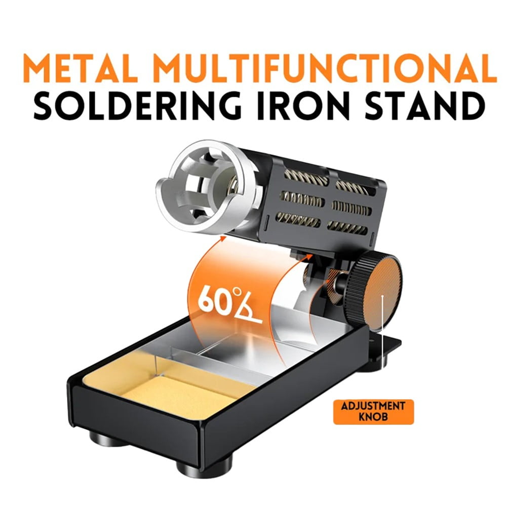 yaaqii Adjustable soldering iron stand, elevation angle, comes with 1 cleaning sponge