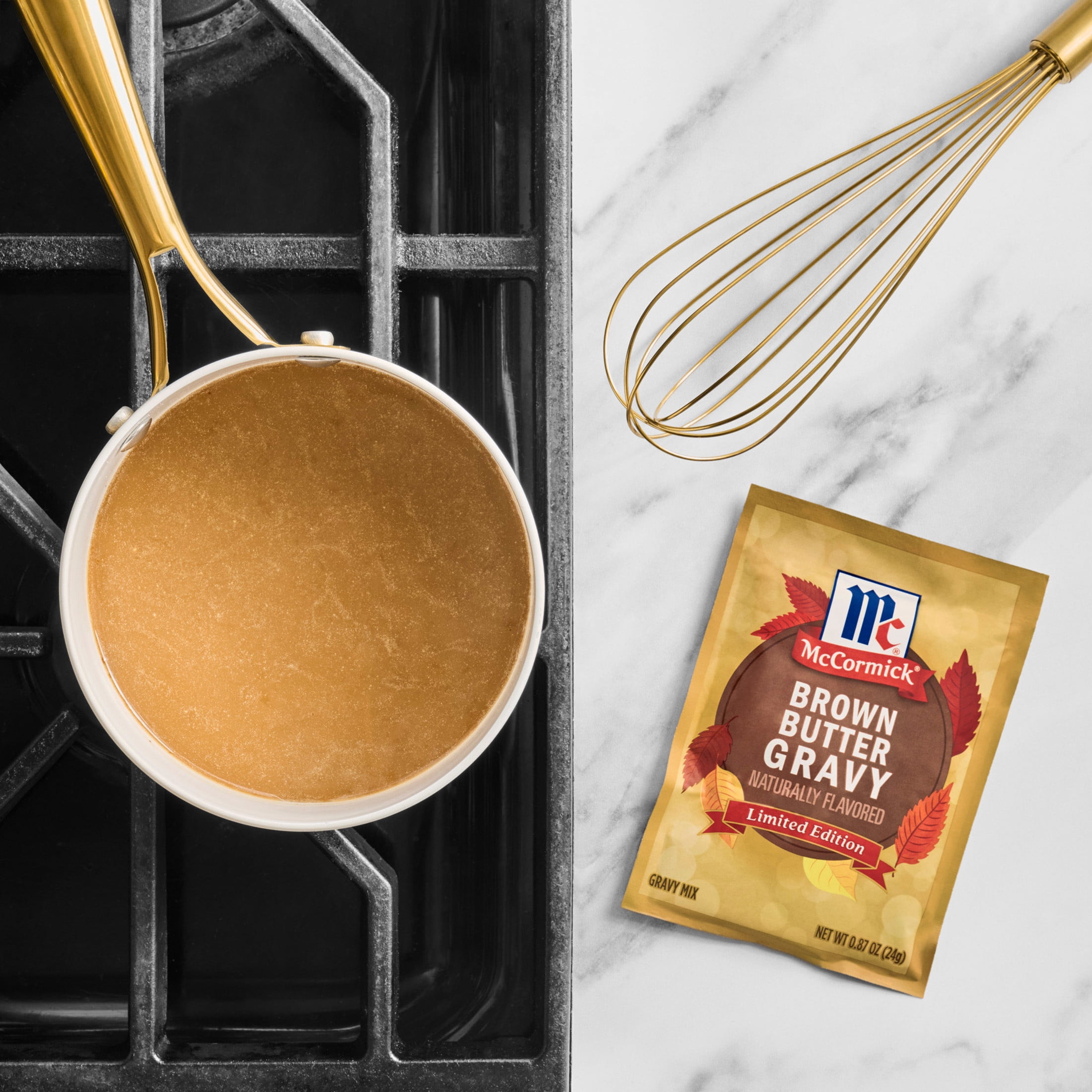 (5 pack) McCormick Brown Butter Gravy, 0.87 oz Packet