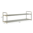 thumbnail image 2 of Somerset Home 2-Tier Shoe Rack for 10 Pairs Sneakers, Heels, Boots (Gray), 2 of 7