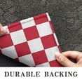 thumbnail image 6 of Red and White Checkered Pattern Door Rugs,Washable Non Slip Door Mats Indoor,Decorative Door Mats,Entry Mat Indoor for Entrance,Bedroom,Kitchen,Bathroom,16"x24", 6 of 6