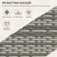 thumbnail image 4 of Outsunny 2 PCS Patio Wicker Ottoman Set with Removable Cushion Grey, 4 of 10