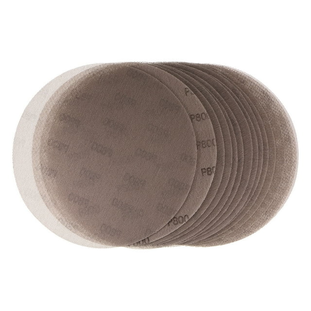 Unique Bargains 15pcs Mesh Sanding Discs 9 Inch Hook and Loop Sanding Net 800 Grits Dust Free Abrasive Pads for Wood Furniture