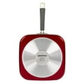 thumbnail image 2 of 12" Epicurious Aluminum Square Griddle Red, 2 of 6