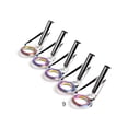 thumbnail image 2 of Soidarity Paquete de 5 puntas de ojo de guía de caña de pescar universal anillos de guía de línea de acero inoxidable accesorios de aparejos de pesca Pescar Colores plateados Talla 9 Soidarity OD027379-09, 2 of 5
