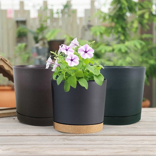 6x pots de fleurs ronds en terre cuite avec bac de récupération diamètre 14 cm 6x pots de fleurs ronds en terre cuite avec bac de récupération diamètre 14 cm