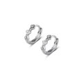 thumbnail image 6 of QQTDFG 925 Sterling Silver Square CZ 8.5mm Sleepers Huggie Hoop Earrings A1697-Silver, 6 of 9