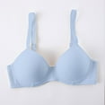 thumbnail image 5 of felwors Push Up Bra Thick Padded Add Cup Smooth T-Shirt Bras Demi Plunge Underwire Support Comfort Bralette Women(Light Blue, 90B), 5 of 7