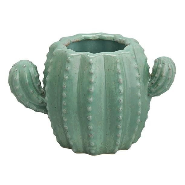 Better Homes Gardens Indoor Outdoor Ceramic Cactus Planter 8in Walmart Com Walmart Com